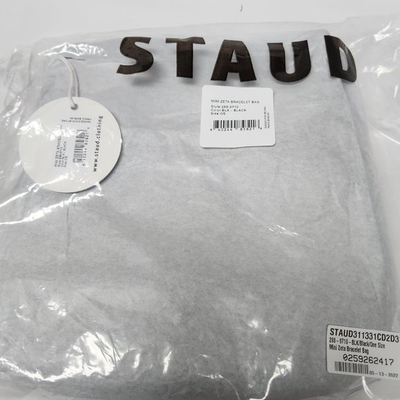 NWT Staud Zeta Bracelet Bag Black